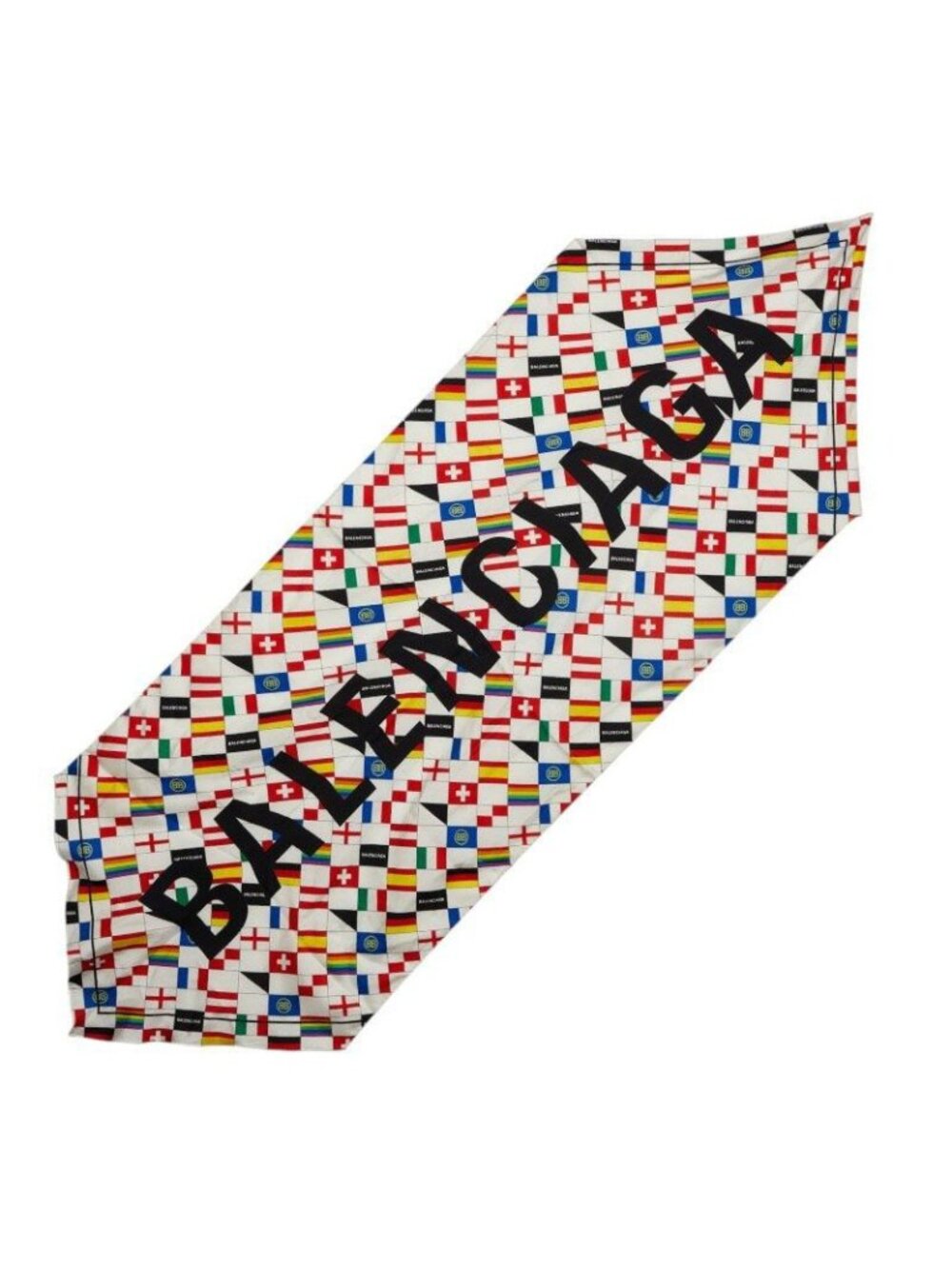 Balenciaga National Flag Scarf Large Multicolor Silk
